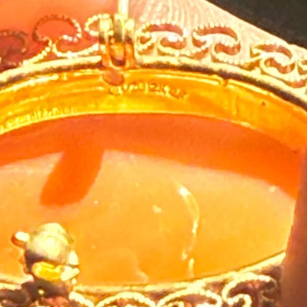 Vintage 12K Gold-Filled‎ Cameo Pendant Brooch